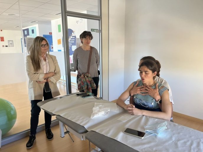 Visita de la Dra. Amparo Solé y Dra. Eva Polverino a Respiralia